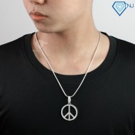 Dây chuyền bạc nam mặt biểu tượng hòa bình DCA0036 - Trang sức TNJ