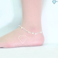 Lắc chân nữ bạc họa tiết lập phương tinh tế LCN0035