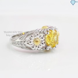 Quà tặng mẹ nhẫn bạc nữ hình bông Hoa Hướng Dương đẹp NN0198 - Trang Sức TNJ