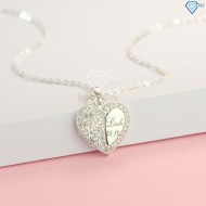 Quà tặng sinh nhật dây chuyền bạc nữ khắc tên mặt hình trái tim DCN0451 - Trang sức TNJ