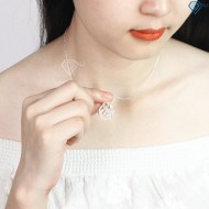 Quà sinh nhật cho bạn thân dây chuyền bạc nữ mặt trăng sao khắc tên DCN0249 - Trang sức TNJ