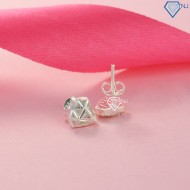 Khuyên tai bạc nữ hình kim cương đẹp BTN0114 - Trang Sức TNJ