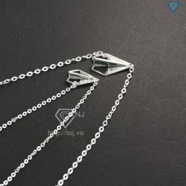 Quà sinh nhật cho người yêu dây chuyền cặp đôi giá rẻ hình máy bay DCD0028