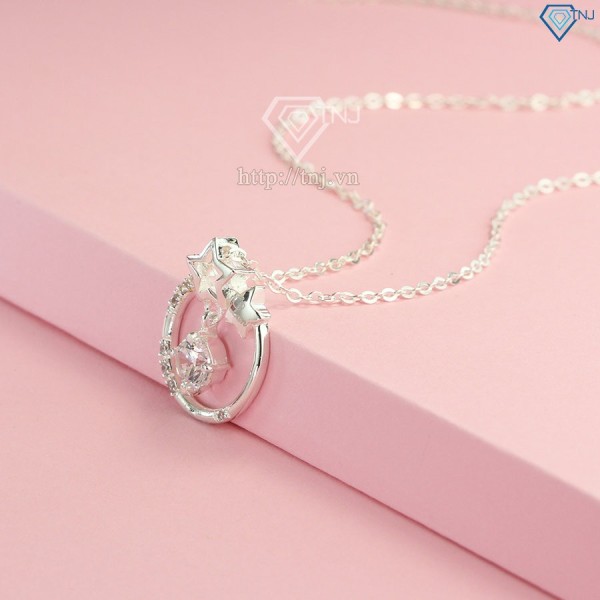 Mua quà gì tặng cô giáo nhân ngày 20 11 dây chuyền bạc nữ mặt trăng sao khắc tên DCN0249 - Trang sức TNJ