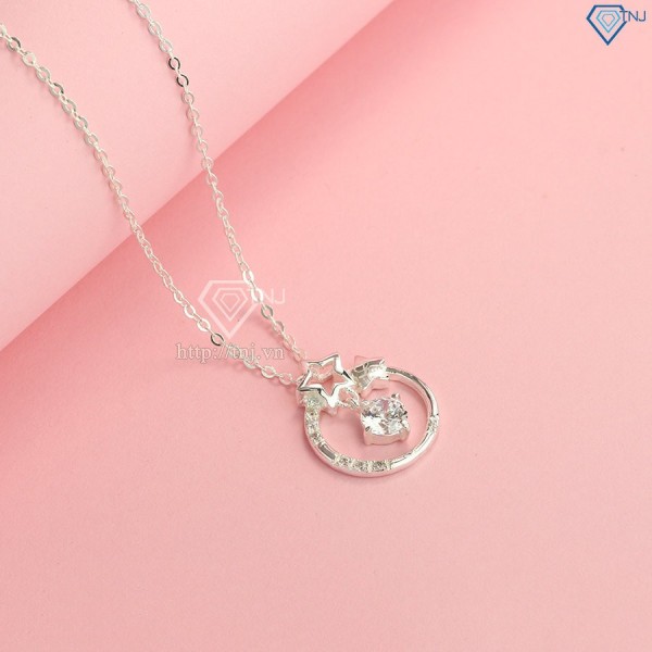 Mua quà gì tặng cô giáo nhân ngày 20 11 dây chuyền bạc nữ mặt trăng sao khắc tên DCN0249 - Trang sức TNJ