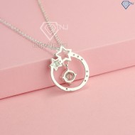 Mua quà gì tặng cô giáo nhân ngày 20 11 dây chuyền bạc nữ mặt trăng sao khắc tên DCN0249 - Trang sức TNJ