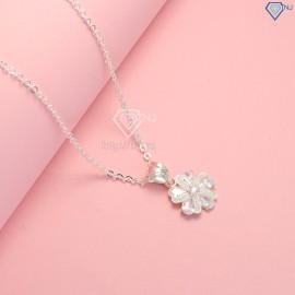 Mua quà gì tặng cô giáo nhân ngày 20 11 dây chuyền bạc nữ mặt bông hoa DCN0420