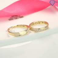 Nhẫn đôi bạc nhẫn cặp bạc đẹp xi mạ vàng ND0447 - Trang Sức TNJ