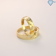 Nhẫn đôi bạc nhẫn cặp bạc đẹp xi mạ vàng ND0450 - Trang Sức TNJ