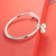 Quà giáng sinh cho bé lắc bạc cho bé khắc tên có chuông LTT0029 - Trang Sức TNJ