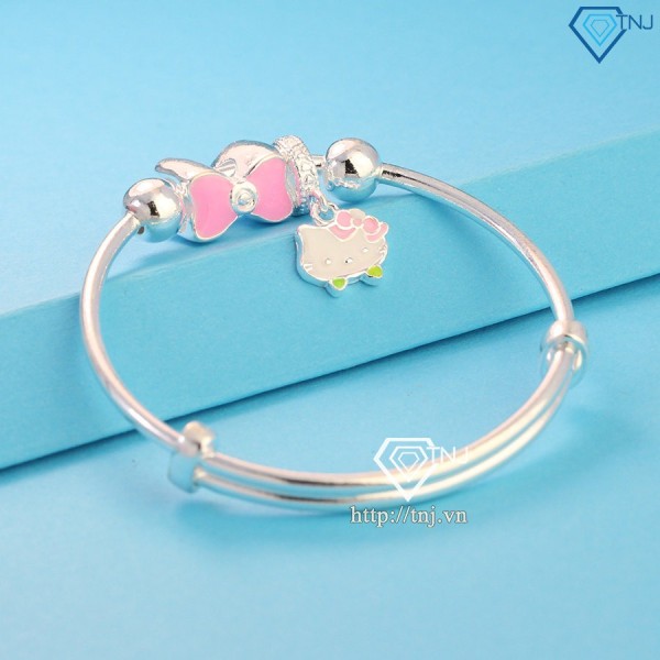 Quà noel cho con gái lắc bạc cho bé gái hình Hello Kitty LTT0049 - Trang Sức TNJ