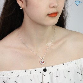 Quà noel cho người yêu dây chuyền bạc nữ khắc tên hình trái tim DCN0496 - Trang sức TNJ