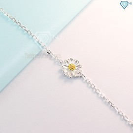 Quà noel cho người yêu lắc tay bạc nữ hoa cúc họa mi LTN0110 - Trang Sức TNJ