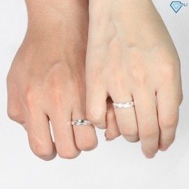 Quà noel cho người yêu nhẫn đôi bạc đẹp giá rẻ ND0092 - Trang sức TNJ
