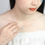 Quà giáng sinh cho người yêu dây chuyền bạc nữ hình trái tim DCN0424 - Trang sức TNJ