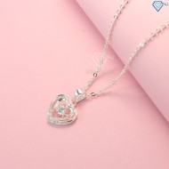 Quà giáng sinh cho người yêu dây chuyền bạc nữ hình trái tim DCN0424 - Trang sức TNJ