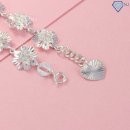 Lắc tay bạc nữ hình bông hoa đẹp LTN0211 - Trang sức TNJ