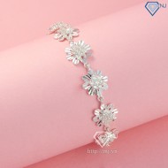 Lắc tay bạc nữ hình bông hoa đẹp LTN0211 - Trang sức TNJ