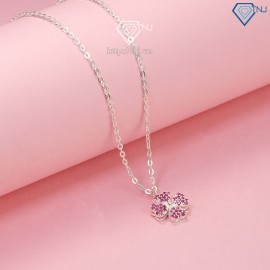 Dây chuyền cỏ 4 xoay đính đá đỏ DCN0508 - Trang sức TNJ