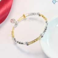 Lắc tay kiềng bạc nữ xi mạ vàng đẹp LTN0118
