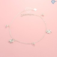Tặng quà noel cho bạn gái lắc chân bạc nữ hình cỏ 4 lá LCN0059 - Trang  sức TNJ