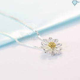 Tặng quà noel cho người yêu dây chuyền bạc nữ hoa cúc họa mi đẹp DCN0312 - Trang sức TNJ