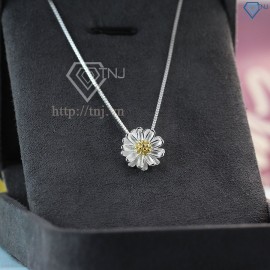 Tặng quà noel cho người yêu dây chuyền bạc nữ hoa cúc họa mi đẹp DCN0312 - Trang sức TNJ