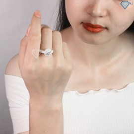 Tặng quà noel cho người yêu nhẫn bạc nữ đẹp đính đá cao cấp NN0202 - Trang sức TNJ