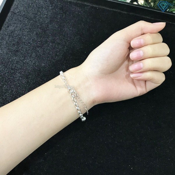 Tặng quà noel cho người yêu lắc tay bạc nữ có chuông khắc tên LTN0172 - Trang Sức TNJ