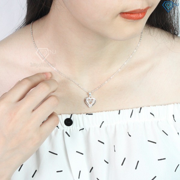 Quà noel tặng bạn gái dây chuyền bạc nữ mặt trái tim chữ Love đẹp DCN0379 - Trang Sức TNJ