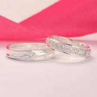 Nhẫn đôi bạc nhẫn cặp bạc cao cấp ở Hà Nội ND0451