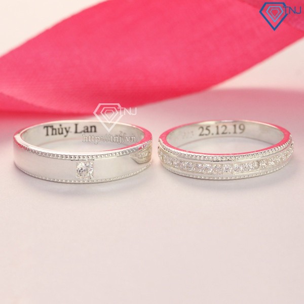 Nhẫn đôi bạc nhẫn cặp bạc 925 ND0452 - Trang Sức TNJ