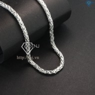 Quà giáng sinh cho bạn trai dây chuyền bạc nam 1 cây DCK0005 - Trang Sức TNJ