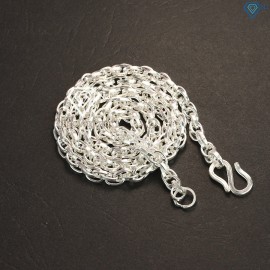 Quà giáng sinh cho bạn trai dây chuyền bạc nam dạng xoắn DCK0002 - Trang Sức TNJ