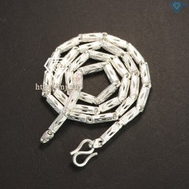 Quà giáng sinh cho bạn trai dây chuyền bạc nam đốt trúc nam tính DCK0004 - Trang Sức TNJ