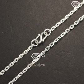 Quà noel cho bạn trai dây chuyền bạc nam sợi nhỏ mắt xích DCK0008  - Trang Sức TNJ
