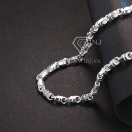 Quà noel cho bạn trai dây chuyền bạc nam sợi to DCK0003 - Trang Sức TNJ