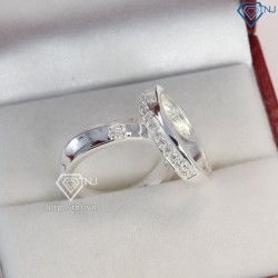 Nhẫn đôi bạc nhẫn cặp bạc đẹp khắc tên ND0275 - Trang Sức Tnj
