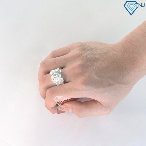 Nhẫn bạc nam mặt đá phong thủy NNA0128 - Trang sức TNJ