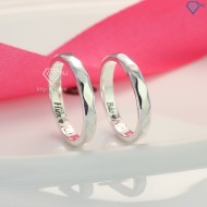 Nhẫn đôi bạc nhẫn cặp bạc đẹp giá rẻ ND0361 - Trang sức TNJ