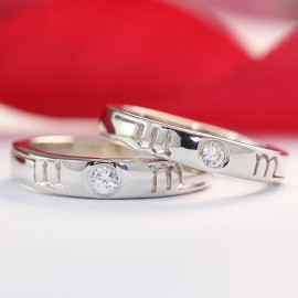 Nhẫn đôi bạc nhẫn cặp bạc Cung Hoàng Đạo - Bọ Cạp ND0337