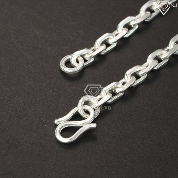 Quà valentine cho nam dây chuyền bạc nam mắt xích DCK0006 - Trang Sức TNJ