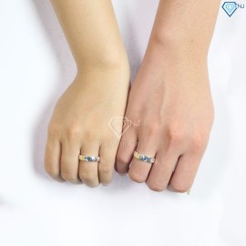 Quà valentine cho nam nhẫn bạc đôi khắc tên theo yêu cầu ND0164 - Trang sức TNJ