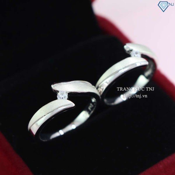 Nhẫn đôi bạc nhẫn cặp bạc đẹp đơn giản ND0320