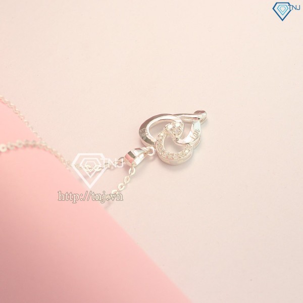 Quà valentine cho vợ dây chuyền bạc đẹp cho nữ hình trái tim DCN0462 - Trang sức TNJ