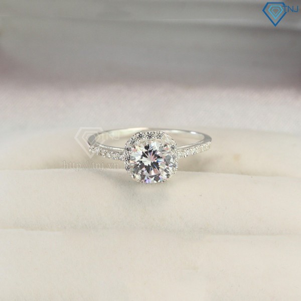 Quà valentine cho vợ nhẫn bạc nữ đẹp đính đá cao sang trọng NN0259 - Trang Sức TNJ