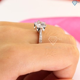 Quà valentine cho vợ nhẫn bạc nữ đẹp đính đá sang trọng NN0201 - Trang Sức TNJ