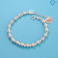 Quà valentine cho vợ lắc tay bi bạc nữ khắc tên theo yêu cầu LTN0146