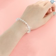 Quà valentine cho vợ lắc tay pha lê bằng bạc khắc tên LTN0176 - Trang sức TNJ