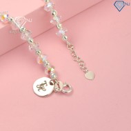 Quà valentine cho vợ lắc tay pha lê bằng bạc khắc tên LTN0176 - Trang sức TNJ